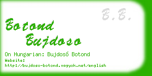 botond bujdoso business card